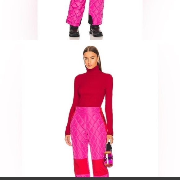 Goldbergh x Revolve KAYA SALOPETTE Ski Pants Overalls NWT US 6 ski bibs PINK - Picture 14 of 14